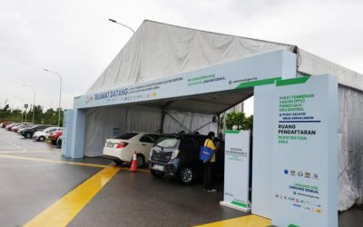 Pusat Pemberian Vaksin OKU Sentral di Pusat Akuatik MBJB @ Arena Larkin